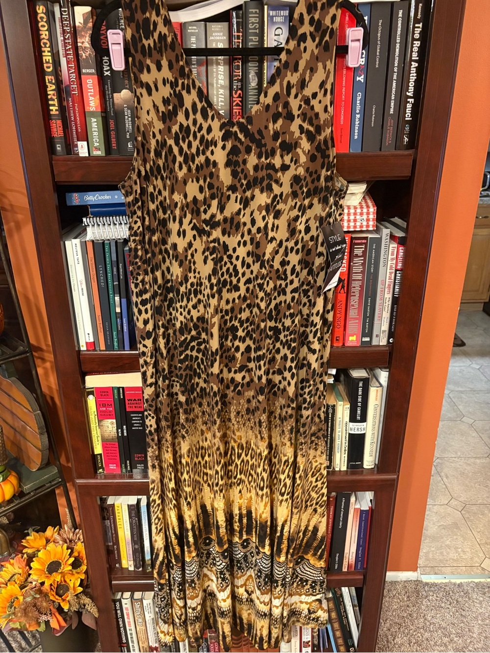 Attitudes by Renee Leopard Print Maxi Dress in Brown and Black
